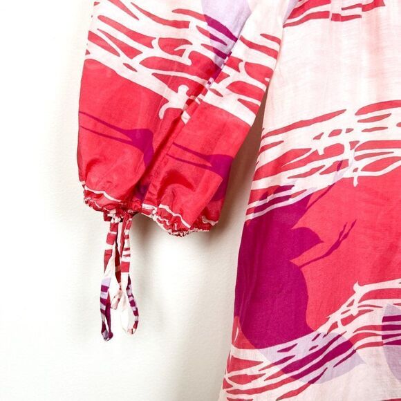 Diane Von Furstenberg Soleil Swim Cream Coral Pink Beaded Silk Swim Cover Up - Picture 9 of 10